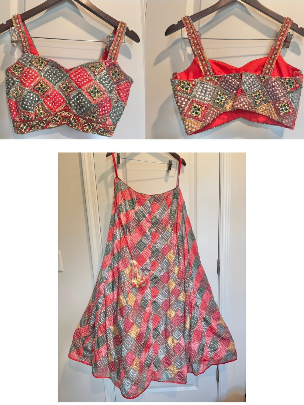 NWT Multicolor Bhandani Lehenga